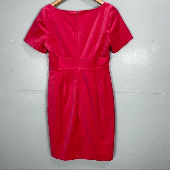 J Crew BM871 Sz 6 Square Neck Sheath‎ Dress Velvet Pink Mini BM871 - Picture 3 of 5